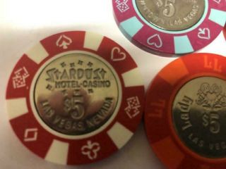 Vintage Las Vegas $5 Casino Chips 3