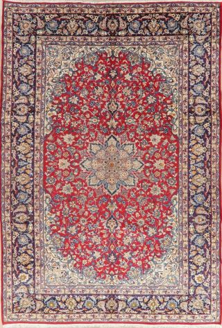 Floral Oriental Wool Area Rug Traditional Hand - Knotted Medallion Carpet 10x14
