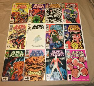 1 - 12 Alpha Flight Marvel Comics 1 2 3 4 5 6 7 8 9 10 11 12 (1983) Never Read