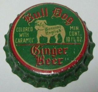 Bull Dog English Ginger Beer Soda Bottle Cap; Detroit,  Mi; Cork