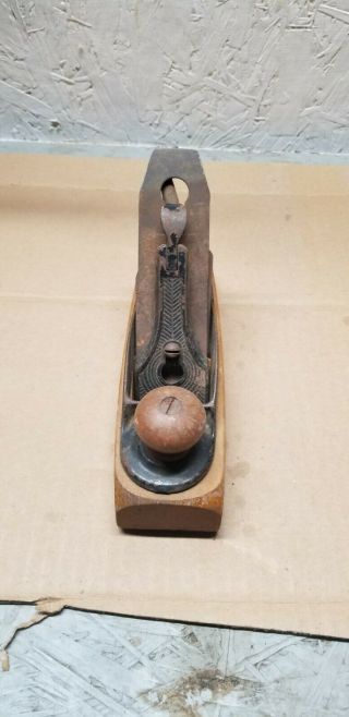 Antique FULTON TOOL Co.  Warranted Wood Hand Plane 8 1/4 
