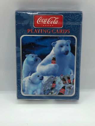 Coca - Cola Playing Cards Poker Polar Bear Family Drinking Bicycle
