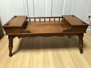 Vntage Ethan Allen Heirloom Nutmeg Maple Colonial Style Coffee Table