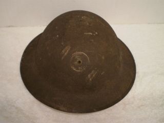 U.  S.  Ww1 M1917 Helmet,  With Hole For Usmc Badge,  Liner