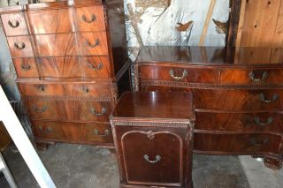 Vintage Joerns Bros.  Furniture Co.  Walnut Bedroom Set