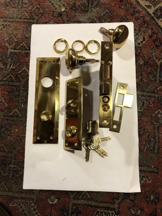 1 Nos Antique/vintage Mortise Cylinder Lock 4 Keys.  Russwin