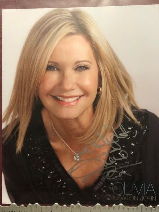 Olivia Newton John Cancer Fight 8”x10” Hand Signed Color Photo Autograph Grease