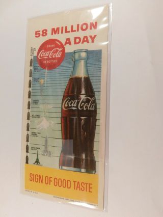 1957 Coke Coca - Cola Advertising Blotter,  Old Stock,  -