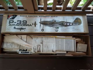 Vintage Top Flite P - 39 Airacobra Kit Radio Control Standoff Scale Model