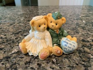 Cherished Teddies 302716 " Forever Yours,  Forever True " Soldier & Bride