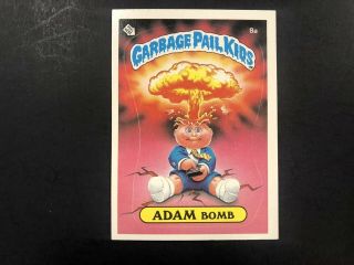 Garbage Pail Kids Series 1 8a Adam Bomb Gpk Os1 First Series Matte.