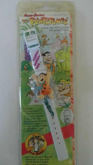 Vintage In Package Fred Flintstone Quartz Lcd Watch Nos 1991 Innovative Time