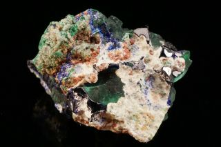 RARE OLD Otavite with Malachite after Azurite Crystal TSUMEB,  NAMIBIA 2