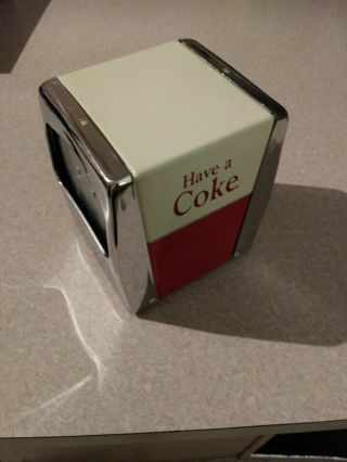 Coca - Cola Vintage 1994 " Have A Coke " Napkin Dispenser Diner Holder
