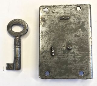 Lovely Steel Antique Long Case Grandfather Clock Lock And Key