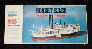 Vtg Unbuilt Scientific Robert E Lee Steamboat Wood Model Ship Kit Usa 181 - 3295