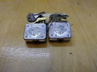 2 Vintage Master Lock 77 Lion Padlocks,  Keyed Alike,  5355