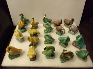 (20) Vintage China Mudman Chinese Geese Ducks Figurines 2