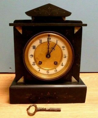 Antique Marble Mantle Clock For Spares/repair - Possibly French?