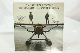 Jamestown Revival Autographed Signed Album Cover Education Of A Wandering Man