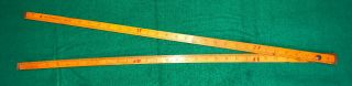 Vintage 5 Foot Single Fold Boxwood Ruler By Rabone No 1610 Made In England