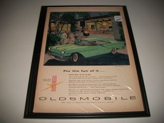 1957 Oldsmobile Golden Rocket 88 Holiday Sedan Print Ad Collectible