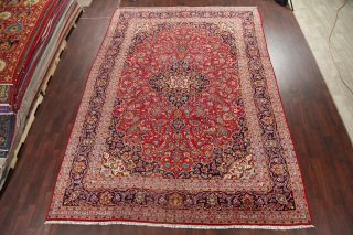 Vintage Traditional Floral RED Area Rug 10x14 Hand - Knotted Living Room 3