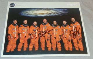 1999 Nasa Space Shuttle Discovery Sts - 103 Signed Crew 8 X 10 Photo 5 Signatures