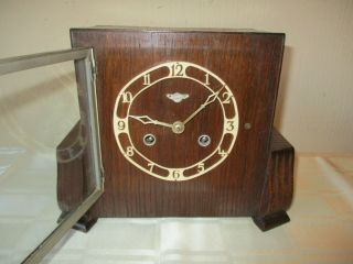 Vintage Art Deco 8 Day Striking Pendulum Mantle Clock