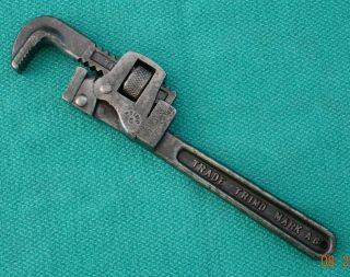 Antique Trimo Pipe Wrench Trimont Mfg Co 6 " Old Tool Roxbury Mass