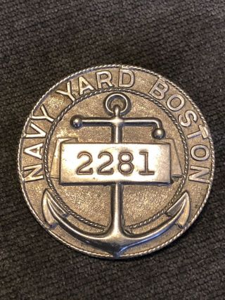 Wwi Era Us Navy Yard Boston Ma Employee Id - Naval Shipyard