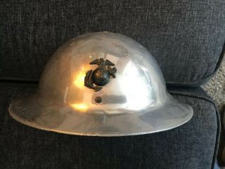Aluminum Parade Helmet Brodie Style Ww1 Wwi Vfw Hat Veterans Usmc
