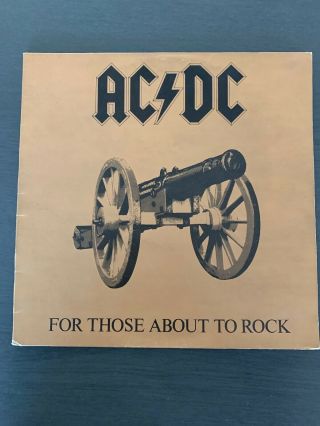 Ac/dc For Those About To Rock - 1981 Albert Productions Lp