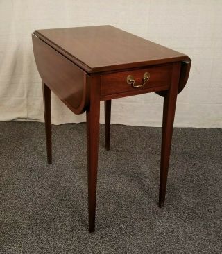 Henkel Harris Drop Leaf Mahogany 29 Pembroke Style 5406 Accent End Table 2 Of 2