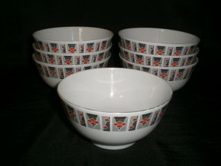 Asian Soup Rice Bowls Set Of 7; Made In Liling China
