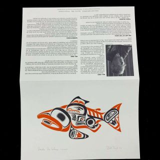 Haida Dog Salmon Bill Reid Art Card Series Skaagi Northwest Coast Native 
