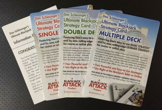 Blackjack Basic Strategy Cards By Don Schlesinger (complete Set) -