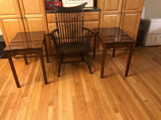 Pr Kittinger Furniture Co Mahogany End Side Tables 17.  75x27.  5x23.  75