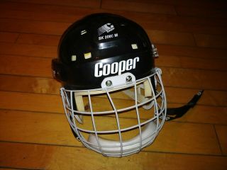 Vtg Hockey Helmet Cooper Sk 2000 M & Cooper Cage Fm3000l Goalie Mask Hasek Style