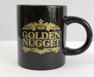 Golden Nugget Casino Las Vegas Black Gold Coffee Mug
