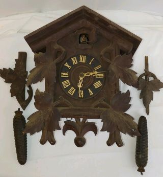 Antique German Cuckoo Clock Estate Find Dated 1929 Interesting Find