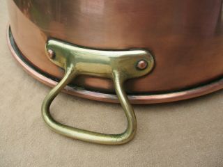 FRENCH CHEF KITCHEN VINTAGE SOLID COPPER JAM PAN JELLY CANDY POT BRASS HANDLES 2