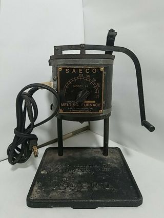 Saeco Model 24 High Temperature Electric Melting Furnace Vintage Unit