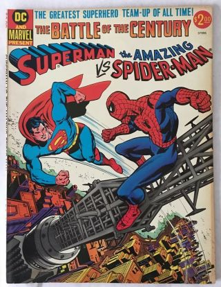 Vintage Dc And Marvel Comics Superman Vs The Spider - Man 1976 Treasury