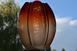 4 " Duplex Victorian Acid Etched Oil Lamp Shade