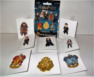 Fansets Harry Potter Collector Pins Set Of (8) Loose With Gold Pin