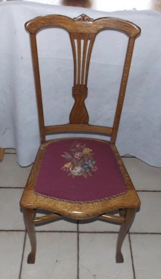 Quartersawn Oak Carved Desk Chair / Sidechair (bm - Sc300)