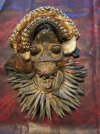 African Art Dan Guere (guerre) Mask From Liberia 24 " Tall