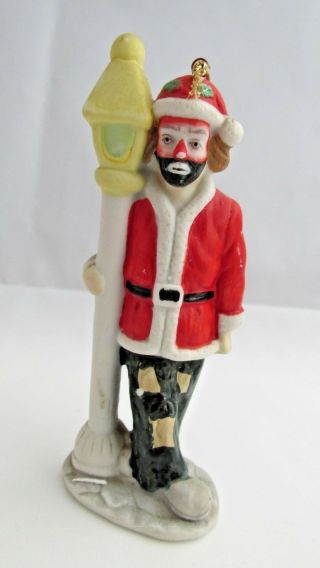 Emmett Kelly Jr.  Ornament Figurine Hobo Clown Christmas Santa Figurine Lamppost