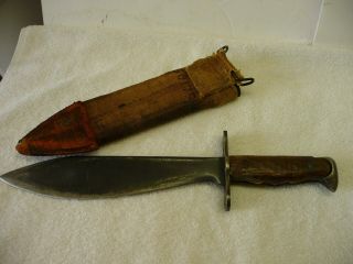 Vintage U.  S.  Army Plumb Bolo Knife,  Model 1917,  Phila.  1918,  W/scabbard